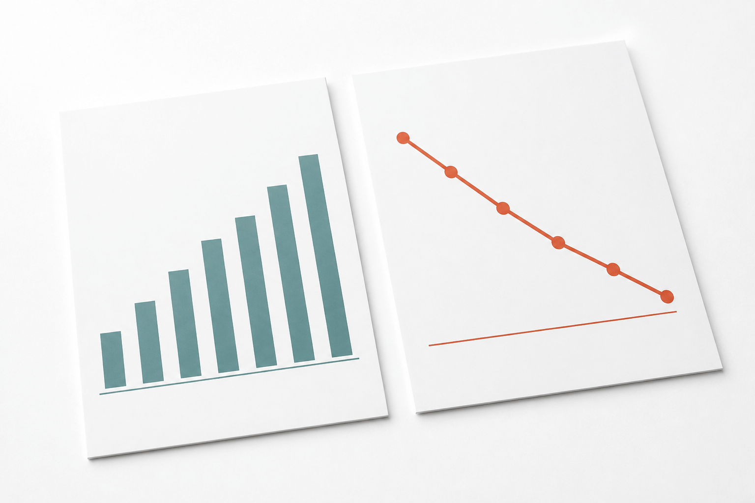 Gráficos de margem e faturamento no fechamento de semestre